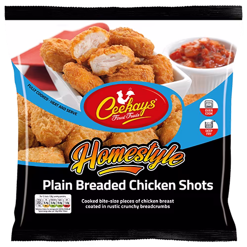 CK02K5/CK02K5H 950g (PB) Plain Flour Breaded Chicken Shots