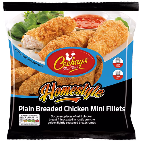 CK10ML5 950g (PB) Plain Flour Breaded Chicken Mini Fillets