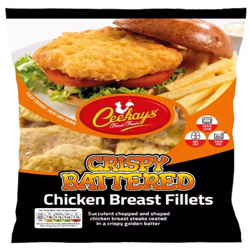 CK08M5 1.92kg (PB) Crispy Battered Whole Muscle Chicken Breast Fillets