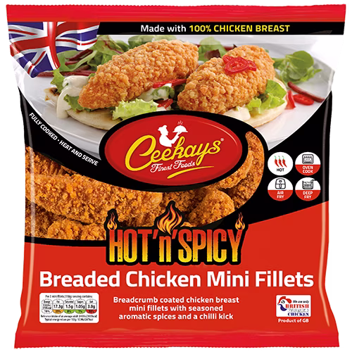 CK01AB5 500g (PB) Hot’n’Spicy Breaded Chicken Mini Fillets