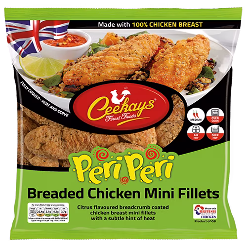 CK01AE5 500g (PB) Peri Peri Breaded Chicken Mini Fillets