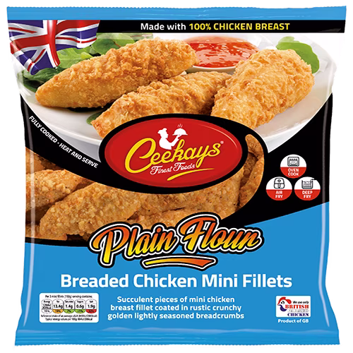 CK10BJ5 500g (PB) Plain Flour Breaded Chicken Mini Fillets